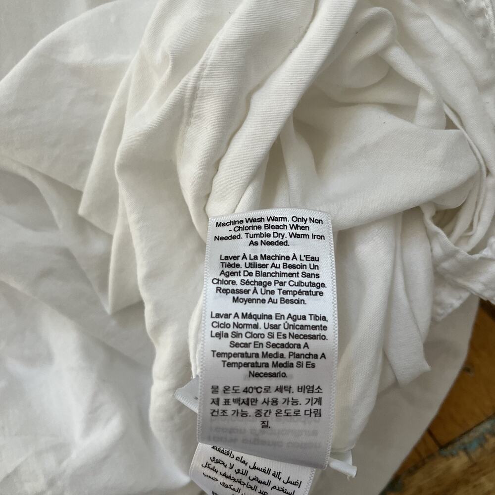 Pottery Barn Kids White Twin Duvet Cover 100% Organic Cotton Button Closure - Picture 7 of 9